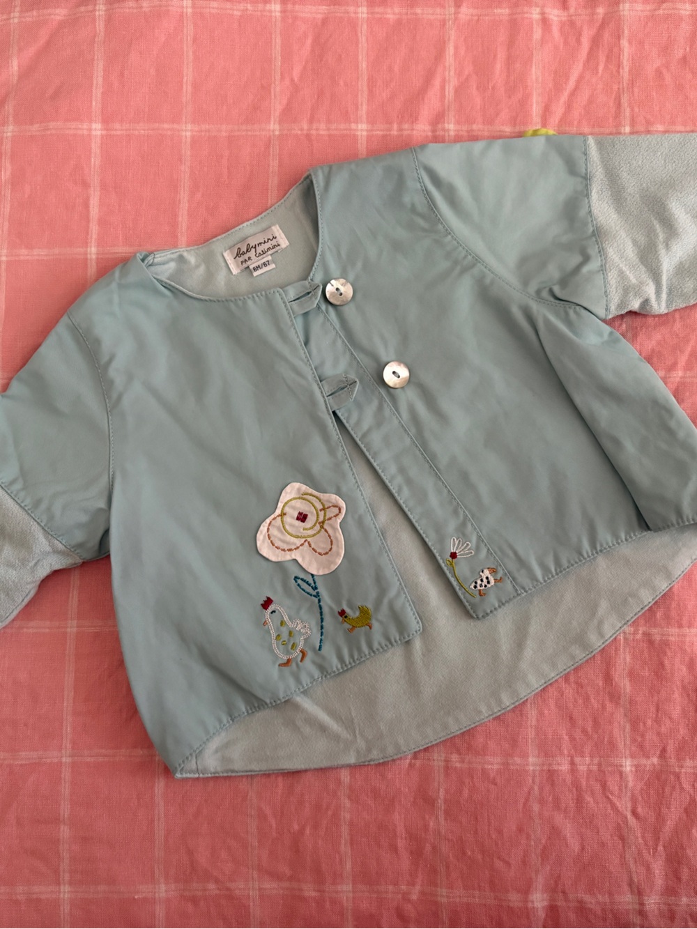 Babymini par catimini French Baby Light Blue Embroidered Jacket